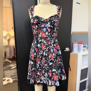 Free People Black Floral Mini Dress